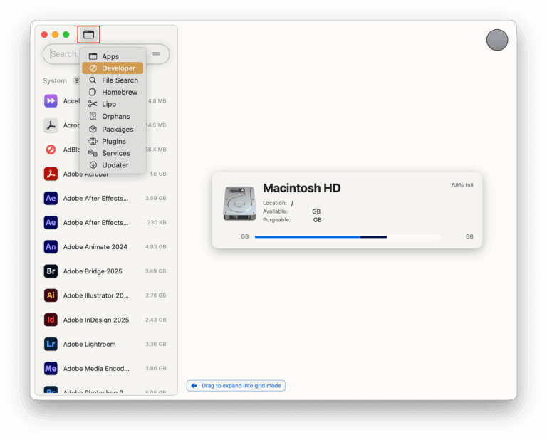 [스크린샷] PearCleaner Apps 화면1